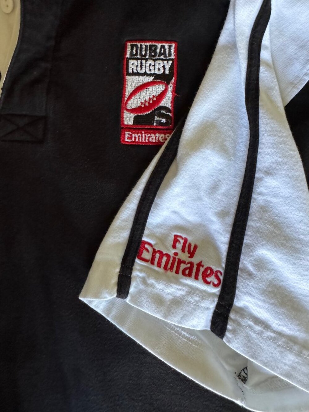 New Zealand Rugby 7s Sevens Polo Shirt XL Black Dubai Emirates Official Licensed - Picture 4 of 6